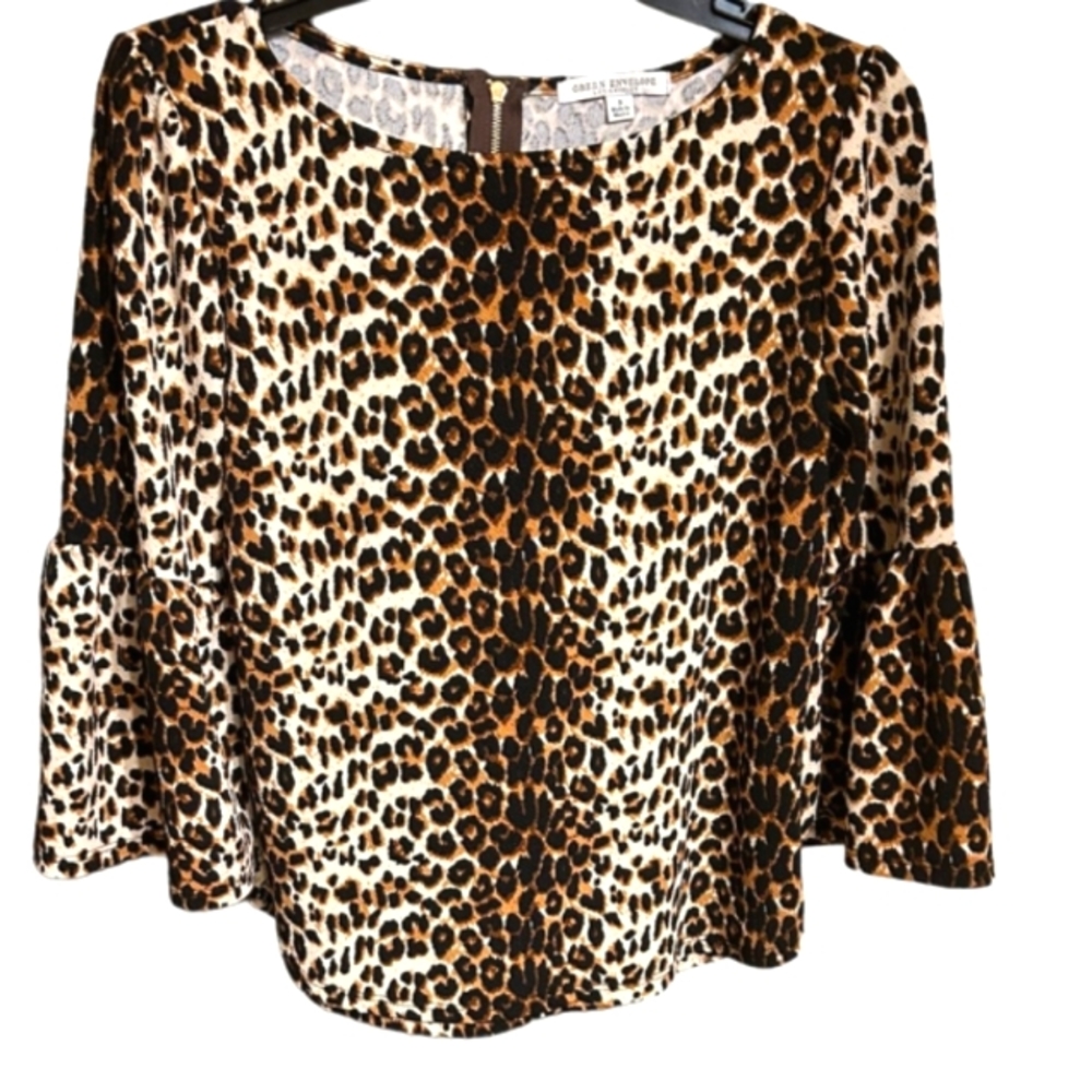 Leopard Print Palazzo Sleeved Tunic
